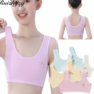 Ruizhijzg Áo Lót Cho Bé Gái Tuổi Teen Áo Lót Bằng Cotton Dễ Thương Thoải Mái