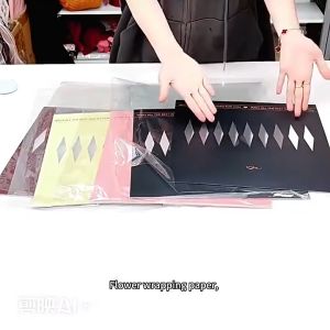 10pcs Clear Round Flower Wrapping Paper In Clear Plastic Ideal for ValentineS Day WomenS Day