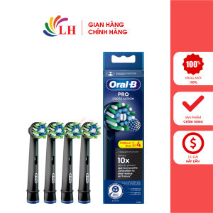 Đầu bàn chải điện Oral-B Pro CrossAction/Deep clean - Đầu sợi lông hình chữ X chỉ báo mòn đầu bàn chải tương thích với tất cả các bàn chải đánh răng