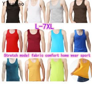 Yingbao Baju Singlet Lelaki Cotton Men Slim Fit Sport Gym Big Size Summer Training Sleeveless Shirt Casual Fitness T Shirt Vest Black White Plus Size Man Round Neck Running Undershirt Top Home Sleep Wear