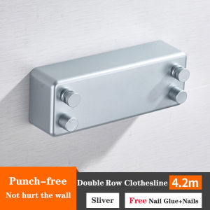 Hkstorage ban công quần áo vô hình móc áo trong nhà treo tường Kính thiên văn dây phơi mà không cần đục lỗ quần áo ký túc xá sấy khô Artifact phiên bản đôi lưu trữ khác