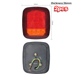 2pcs 12V Jeep Tail Light 16 LEDs Truck Boat Stop Turn Tail Back Up Reverse Light For Jeep Wrangler
