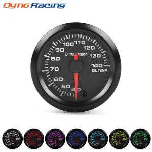 Dynoracing 2" 52mm 7 Colors LED Car Oil Temp Gauge 40-140 Celsius Oil Temperature Meter High Speed Motor With Sensor