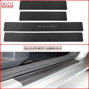 Sillplate Mobil Samping Isi 4pcs Motif Carbon Universal Sill Plate Anti Lecet Baret Injakan Kaki BB