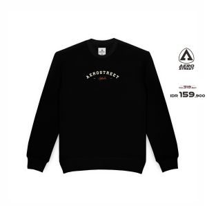 Aerostreet Crewneck Mac Roland Hitam Sweater Sweatshirt BAAAA