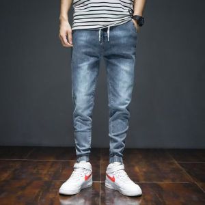 Celana Jogger Jeans Korea Denim Terpopuler - Pinggang Elastis dengan Tali Serut Jogger Jeans Pria Celana Jeans Pria Celana Jogger Sweatpants