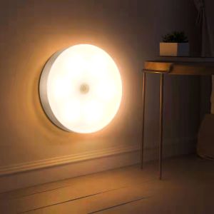 Auto USB Rechargeable Led Night Light Induction Sensor Study Lamp Bedroom Staircase Wardrobe CR AT