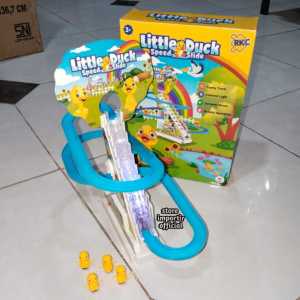 Mainan Anak Tangga Sirkuit RKC 10053 Little Duck Speed Slide Ada Musik Dan Ada Lampu | Mainan Anak Tangga Seluncur Train Menggunakan Baterai Murah Terbaru | Mainan Edukasi Anak Tangga Sirkuit Seluncuran Bahan Plastik Berkualitas Little Duck Karakter