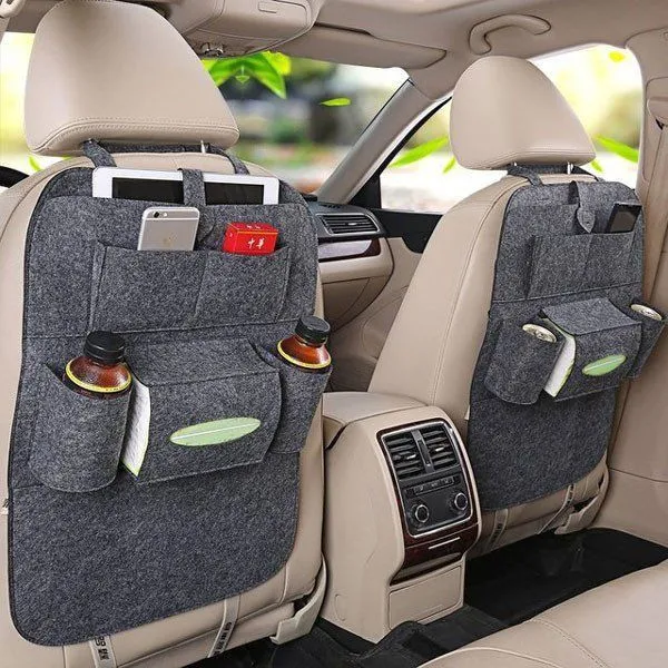 Car Storage Bag Automatic Multi Pocket Rear Seat Organizer with Foldable Desk Tray Lazada PH