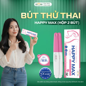 Bút thử thai Happy Max (hộp 2 bút) - Dược Famax có bảo mật che tên sản phẩm