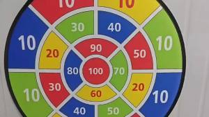 Large 66cm Foldable Storage Dart Board Portable Round Childrens Sticky Ball Dart Board