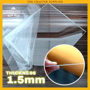 1.5mm Clear Transparent Acrylic Sheet Part 3 Pre Cut Size Plastic Glass Plexiglass Perspex Plate