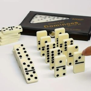 YUDESHUI Sáu Gấp Bộ Domino Sáu Đôi Giải trí thư giãn Quà tặng trẻ em Trò chơi trên bàn Vui vẻ 28 chiếc Đồ chơi Domino Du lịch