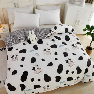 60S100% Pure Cotton Quilt Cover Single Piece All Cotton Student Dormitory Single Bed Sheet Set 150x200x230 Double Bed Quilt Cover LZD