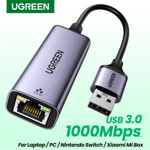 UGREEN USB Network Adapter Gigabit USB 3.0 to Ethernet RJ45 Adaptor 10/100/1000Mbps Lan Adapter for Nintendo Switch Macbook Mac Pro， Mac Pro mini iMac XPS Surface Pro Notebook PC and more