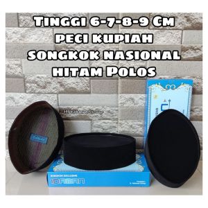 Peci Tinggi 6 Cm Ceper Hitam Songkok Kopiah Premium