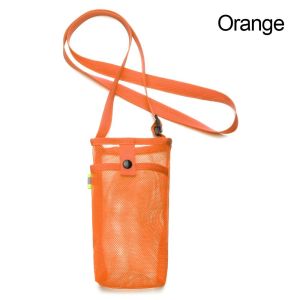 DAWEIF Camping Accessories Visible Bag With Strap Mobile Phone Bag Mesh Cup Pouch Cup Sleeve Sport Water Bottle Cover