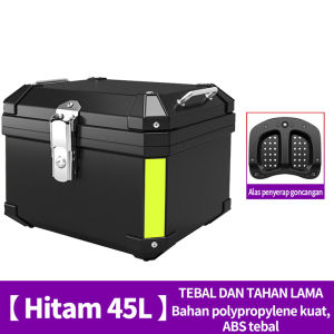 Box Motor berkapasitas besar/kotak penyimpanan sepeda motor tahan hujan dan anti jatuh/kotak sepeda motor kendaraan listrik 45L
