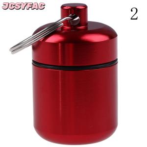 JCSYFAC Hộp đựng thuốc mini bằng hợp kim nhôm chống nước giá đỡ chai dụng cụ chứa đồ móc khóa