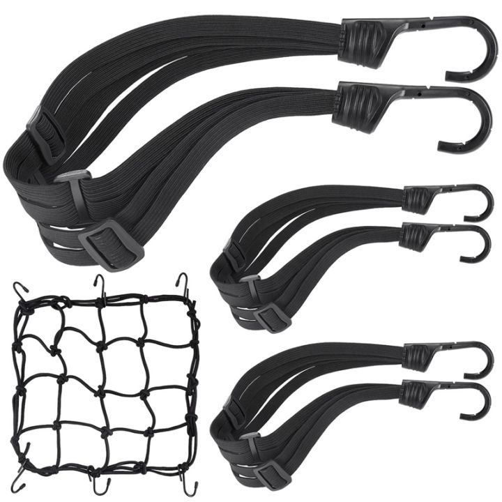 Helemet Rpe (QCMY) 3 PCS Helmet Rope Black Luggage Helmet Mesh Elastic Rope Strap ...