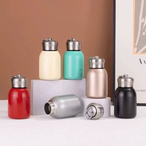CIRCUIT Lifting Ring Mini Vacuum Thermos Cup Simple Stainless Steel Travel Water Bottle Practical Gift Leak-proof Insulated Water Bottle Tea