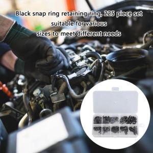 225Pieces Manganeses Steel E Types Retaining Rings Accessory for Automotive and Industrial Gear and Bearing Fixation