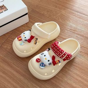 [Free Shipping] New Spring And Summer Collection Of Kitten-Hole Sandals: Thick-Soled Non-Slip Beach Sandals With A Closed-Toe Design Perfect For Casual Wear And Easy To Match With Any Outfit