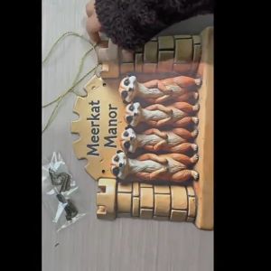 Sunflower Vine Retro 2D Flat Wooden Key Hook Multifunctional Home Key Holder 4 Metal Hooks Decor