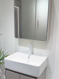 Bathroom Vanity Set 30/38/40cm Slim Honeycomb Aluminum Deep Ceramic Integrated Basin Sink For Small Bathroom