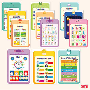 16pcs chart for kid educational set English Alphabet Numbers Colors Months Animals Early Education