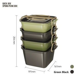 VISHINE Food Storage Lunch Box Multi-layer Picnic Box Portable Microwave Heating w/ Handle Stackable Container Set
