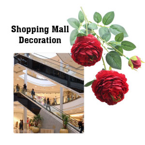 61CM 3-heads European Style Artificial Peony Flower Long Branch Wedding Living Room Tabletop Decoration