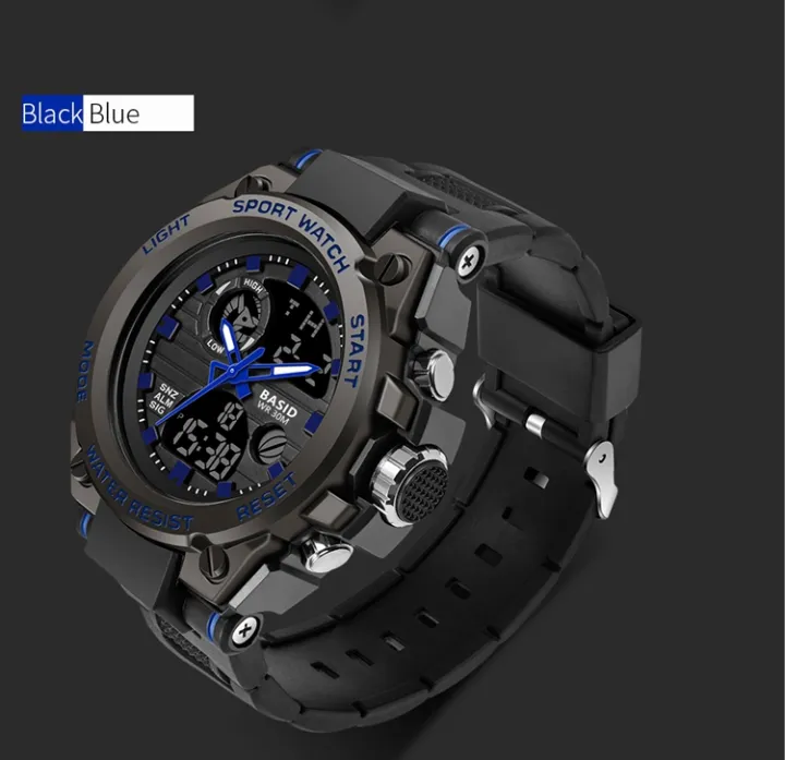 Basid Waterproof Cold Light Sport Watches Techno Sport Watch American ...