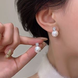 Anting Mutiara🤍珍珠耳钉 Pearl Stud Earrings 轻奢精致高级感优雅气质百搭 Korean Style Fashion Jewelry Elegant Earrings