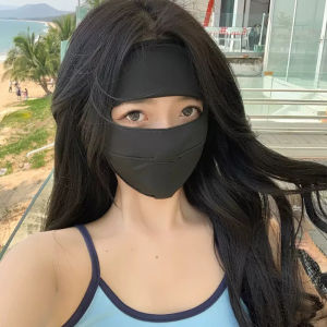 UPF50+Full face Sunscreen Mask Face Gini UV Protection Female High Appearance Breathable and Comfortable