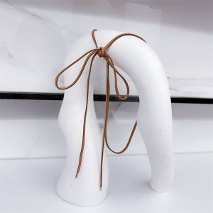 JENNIFER NECKLACE - Kalung Wanita Y2K Tali Hitam Brown Model Ikat Pita Ribbon Simple Polosan Lucu Aesthetic Aksesoris Fashion Korean Style Kekinian [J2-3]