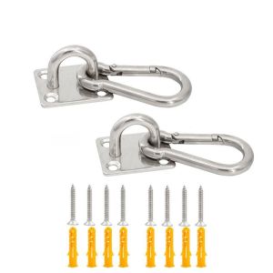 2 pcs Cantolan Hammock Gantungan Ayunanstainless Steel Gantungan Hammock Tembok Ceiling Hook Utk Buaian Gantung pengait hammock