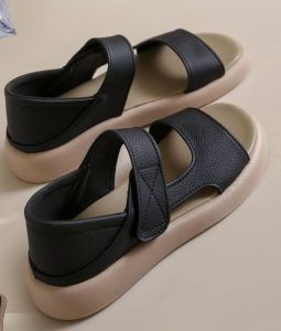 JESSICASTORE Chic Velcro Strap Flat Sandals for Women - Comfortable Slip-On Fashion Footwear #R06