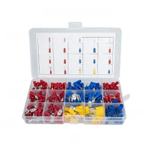MIIQNUS 280pcs Nhiều màu sắc Thiết bị đầu cuối dây Tấm thiếc Loại OT Thiết bị đầu cuối Crimp Trạm đầu cuối Bài viết liên kết Bộ thiết bị đầu cuối áp suất lạnh Kết nối cáp