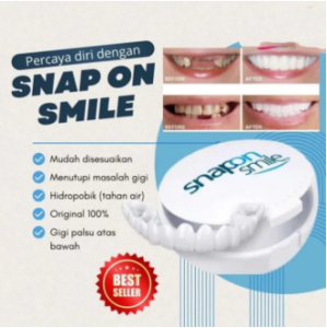 ( GRATIS ONGKIR ) Snap On Smile Authentic Gigi Palsu 1 Set Atas Bawah gigi palsu instan