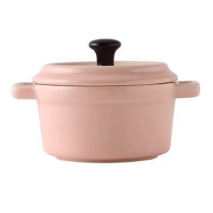 MAOMEI STORE Chống bỏng Bát ăn sáng bằng gốm 200ml Tai treo Bát trứng hấp Hũ đựng dầu ớt Chống bụi Bát kem brulee Hộ gia đình