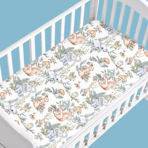 Baby Fitted Crib Sheet|100% Cotton Breathable Soft Deeper Bottom Edge Cot Mattress Sheet