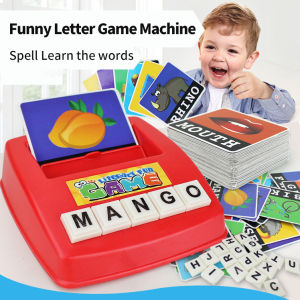 【Local Delivery】Funny Letters Puzzle Game Machine Spelling Reading Learning Words Recognition Pattern Preschool Educational Toys Birthday Favor for 3+ Toddlers
