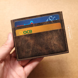 Ví card holder da bò thật 100%