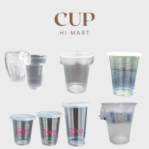 Hi Mart - 8ozs PP Plastic Cup Round Container Disposable Pastic Drinking Cup Cawan Plastik Clear Cups 一次性用具水杯