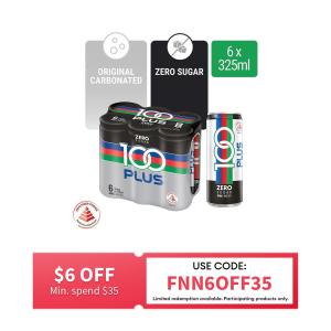 100PLUS Zero Sugar Isotonic Drink 325ML x 6