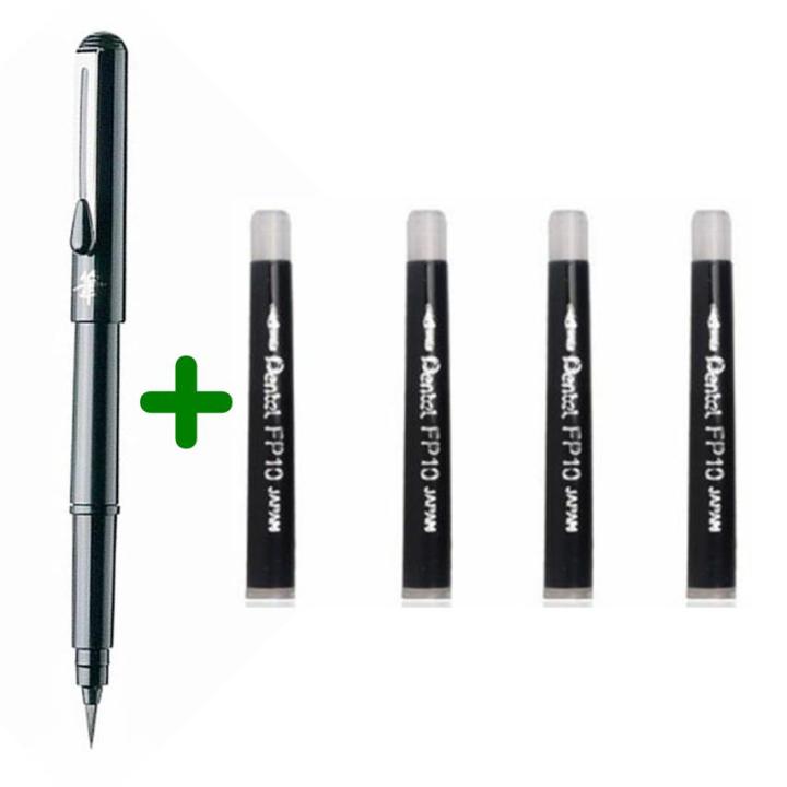 [HCM]COMBO VIẾT VÀ 6 ỐNG MỰC DÀNH CHO BÚT LÔNG PENTEL ARTS POCKET