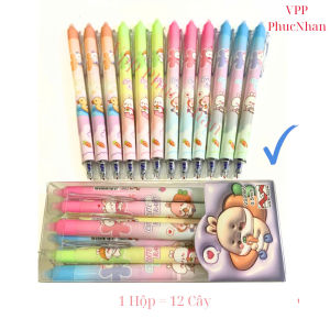 02 Cây Bút Gel Bấm Tẩy Xóa Được (Mực Xanh Tím) Đủ Mẫu VS9967 VS9971 VS9995 0.5mm