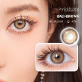 BALI Gray 1 pair color contact lenses 14.2mm brown contact lens use yearly. 