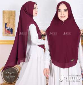 Hijab Syari Ceruty Alya Polos 2 Lapis Elegan